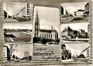 Postkarte Carte Postale 73891645 Giesing Muenchen Gruenwalderstrasse Stadion Tegernseer Landstras...