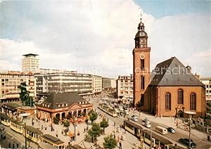 Bild des Verkufers fr Postkarte Carte Postale 73891169 Eisenbahn Railway Chemin de Fer Frankfurt am Main Hauptwache St. Kathar zum Verkauf von Versandhandel Boeger