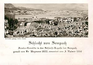 Postkarte Carte Postale 13892762 Sempach LU Schlacht von Sempach Gemaelde Sempach LU