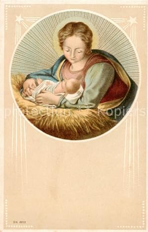 Bild des Verkufers fr Postkarte Carte Postale 73892407 Krippe Weihnachtskrippe Crib Copier Jesus Litho zum Verkauf von Versandhandel Boeger