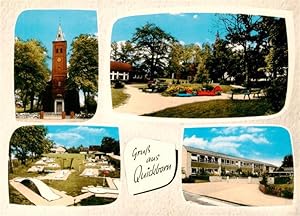 Bild des Verkufers fr Postkarte Carte Postale 73893911 Quickborn Pinneberg Heide Kirche Park Minigolf Schule zum Verkauf von Versandhandel Boeger