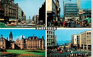 Postkarte Carte Postale 73897606 Sheffield UK Fargate Town Hall The Castle Market The Junction of...