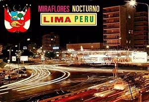 Seller image for Postkarte Carte Postale 73897896 Lima Peru Miraflores Nocturno for sale by Versandhandel Boeger