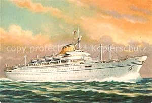 Postkarte Carte Postale 73901701 Dampfer Oceanliner LLOYD Triestino M/n AFRICA