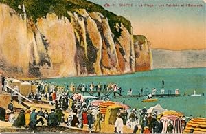 Postkarte Carte Postale 13907173 Dieppe 76 Seine-Maritime La Plage Les Falaises et l'Estacade