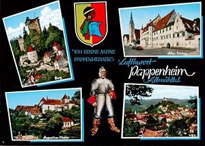 Bild des Verkufers fr Postkarte Carte Postale 73908057 Pappenheim Mittelfranken Burg Altes Schloss Augustiner Kloster Panorama zum Verkauf von Versandhandel Boeger