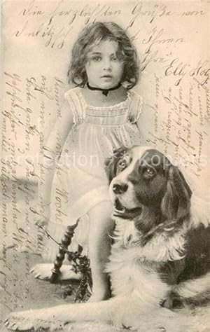 Bild des Verkufers fr Postkarte Carte Postale 73907669 Hunde dogs chiens Kind Hund Freunde zum Verkauf von Versandhandel Boeger