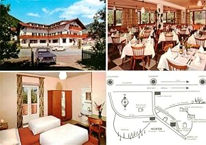 Postkarte Carte Postale 73913202 Morter Vinschgau IT Hotel Pension Krone Gastraum Zimmer