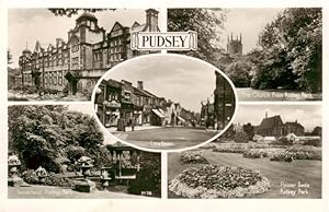 Postkarte Carte Postale 73911193 Pudsey Leeds UK Grammen School The Church from Pudsey Park Lowto...