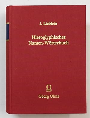 Bild des Verkufers fr Hieroglyphisches Namen-Wrterbuch. zum Verkauf von Antiquariat Martin Barbian & Grund GbR