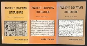 Immagine del venditore per Ancient Egyptian Literature: vol. I: The Old and Middle Kingdoms; vol. II: The New Kingdom; vol. III: The Late Period. venduto da Antiquariat Im Seefeld / Ernst Jetzer