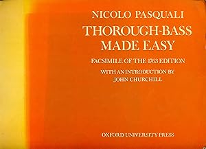 Pasquali, Nicolo: Thorough-Bass Made Easy. Facsimile Edition