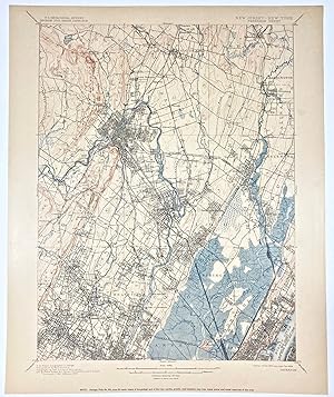 1908 NEW YORK NEW JERSEY PATERSON SHEET USGS Topographic Topo Map