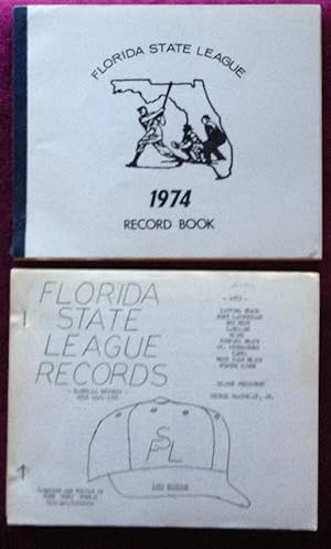 FLORIDA STATE LEAGUE - PAIR OF VINTAGE MINOR LEAGUE BASEBALL RECORD BOOKS