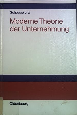 Bild des Verkufers fr Moderne Theorie der Unternehmung. zum Verkauf von books4less (Versandantiquariat Petra Gros GmbH & Co. KG)