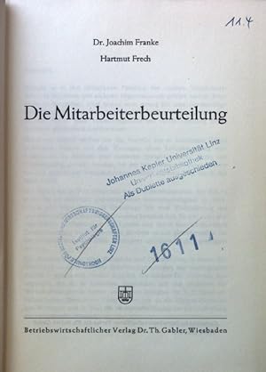 Bild des Verkufers fr Die Mitarbeiterbeurteilung. zum Verkauf von books4less (Versandantiquariat Petra Gros GmbH & Co. KG)