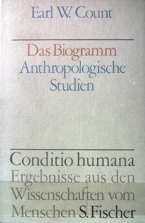 Bild des Verkufers fr Das Biogramm : Anthropologische Studien. Conditio humana. zum Verkauf von books4less (Versandantiquariat Petra Gros GmbH & Co. KG)