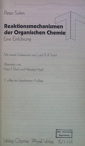 Reaktionsmechanismen der organischen Chemie : e. Einf. Taschentext ; 20