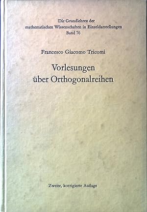 Immagine del venditore per Vorlesungen ber Orthogonalreihen. Die Grundlehren der mathematischen Wiss., Bd. 76. venduto da books4less (Versandantiquariat Petra Gros GmbH & Co. KG)