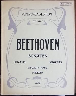 Sonaten für Pianoforte und Violine - Sonates pour Violon et Piano - Sonatas for Violin and Piano....