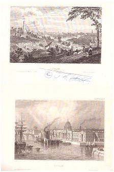 DUBLIN um 1840, irisch Baile Átha Cliath, Hauptstadt, Regierungssitz und die größte Stadt der Rep...
