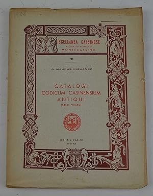 Catalogi codicum casinensium antiqui (saec. VIII-XV).