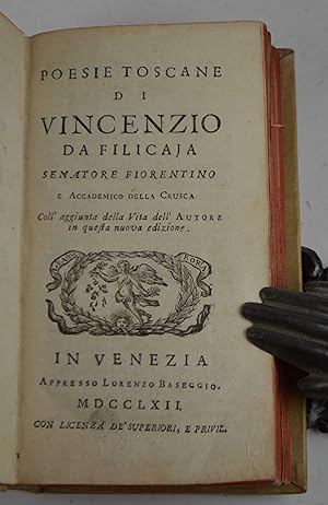 Opere del senatore Vincenzio da Filicaja&