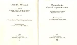 Bild des Verkufers fr Concordantia Orphei Argonauticorum = Konkordanz zu den orphischen Argonautika (ed. F. Vian). Zusammengestellt v. Fritz Fajen u. Manfred Wacht. (= Alpha - Omega. Reihe A: Lexika, Indizes, Konkordanzen zur klassischen Philologie, Band 241). zum Verkauf von Buch von den Driesch