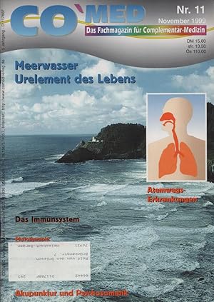 Bild des Verkufers fr Co'med - Das Fachmagazin fr Complementr-Medizin. Nr. 11, November 1999. zum Verkauf von Buch von den Driesch