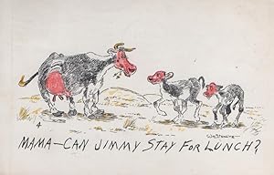 Immagine del venditore per cow postcard: Mama - Can Jimmy Stay For Lunch? venduto da Mobyville