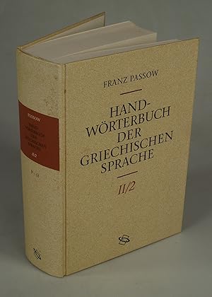 Bild des Verkufers fr Handwrterbuch der griechischen Sprache II/2. zum Verkauf von Antiquariat Dorner