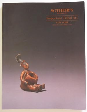 Seller image for Important Tribal Art November 9, 1993 for sale by Jeff Irwin Books