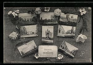 Image du vendeur pour Carte postale Herbiers, moulin  ventn, l'glisenruine, vue de la rue mis en vente par Bartko-Reher
