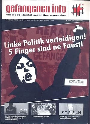 Image du vendeur pour Gefangenen Info - nr. 374 : unsere Solidaritat gegen ihre Repression â " Linke Politik verteidigen! 5 Finger sind ne faust! mis en vente par BOOKSTALLblog