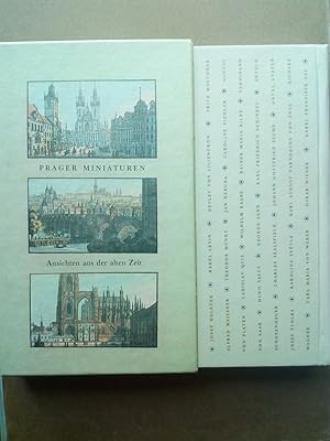 Bild des Verkufers fr Prager Miniaturen. Ansichten aus der alten Zeit. In Schuber. Herausgegeben, z.T. aus dem Tschechischen bertragen und mit einem Geleitwort versehen von Gustav Just. zum Verkauf von Versandantiquariat Jena