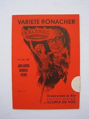 Programm Variete Ronacher. Rendezvous in Rio Sim-Sala-Bim 1959 mit Gloria de Vos. Beileigend: 1 W...