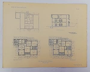 Imagen del vendedor de ANTIGUA FOTOTIPIA/ OLD PHOTOTYPIE: VILLA-APPARTEMENTS  HENDAYE. 1927. ANGEL ANGOSO ARCHITECTE. PLANS ET COUPE a la venta por LIBRERA MAESTRO GOZALBO