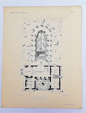 Imagen del vendedor de ANTIGUA FOTOTIPIA/ OLD PHOTOTYPIE: CHTO-FUOR  LYS-CHANTILLY PLAN .1927. DE VILLARIO ARCHITECTE A.D a la venta por LIBRERA MAESTRO GOZALBO