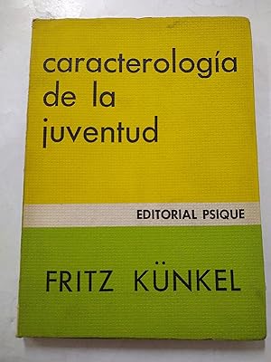 Seller image for Caracterologia de la juventud for sale by Libros nicos