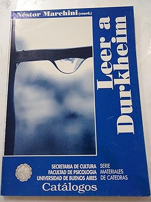 Imagen del vendedor de Leer a Durkheim a la venta por Libros nicos