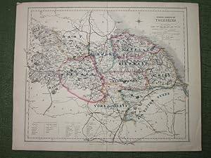 North Riding of Yorkshire [showing] 'Places of Meeting of Foxhounds', also Reference to the Wapen...