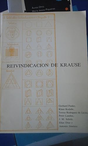 Imagen del vendedor de REIVINDICACIN DE KRAUSE (Madrid, 1982) a la venta por Multilibro