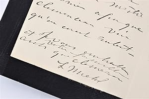 Lettre autographe signée adressée à Lucien Barrois : "je n'ai pas trop compris la lettre du petit...