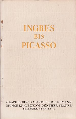 Französische Graphik von Ingres bis Picasso. (Deckeltitel: Ingrs bis Picasso. Sommer-Ausstellung....