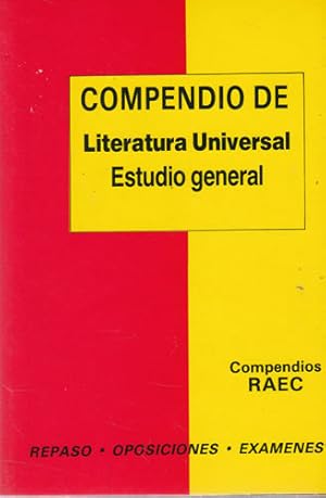 Immagine del venditore per Compendio de literatura universal. Estudio general venduto da Librera Cajn Desastre