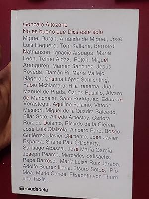 Imagen del vendedor de No es bueno que Dios est solo a la venta por Librera Eleutheria