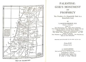 Bild des Verkufers fr Palestine : God's Monument Of Prophecy : The Wonders of a Remarkable Book in a Remarkable Land zum Verkauf von WeBuyBooks