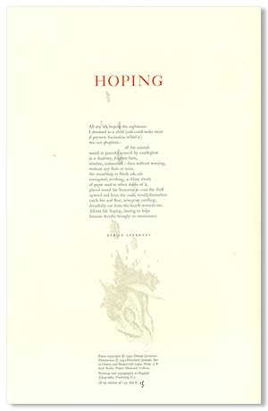 [Broadside:] HOPING [caption title]