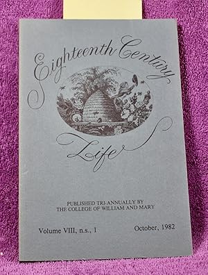 Bild des Verkufers fr EIGHTEENTH CENTURY LIFE. OCTOBER, 1982 zum Verkauf von THE BOOK VAULT