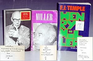 Image du vendeur pour Henry Miller Collection of Three Works by Temple (each Inscribed by the Author to Arthur Secunda mis en vente par Alcuin Books, ABAA/ILAB